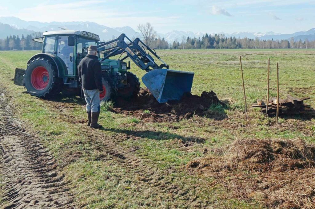 Entsorgung von Heuballen